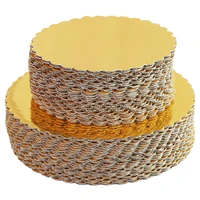 10pcs gold cakeboard round disposable cake circle base boards cake plate round coated circle cakeboard for bakery accessories