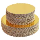 Доска для торта одноразовая круглая с золотым покрытием, 10 шт., принадлежности для выпечки