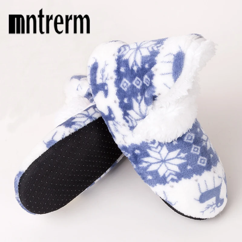 Женские зимние домашние тапочки Домашние носки с рождественским оленем мягкие