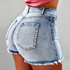 Женские джинсовые шорты 2021, летние женские повседневные шорты с завышенной талией