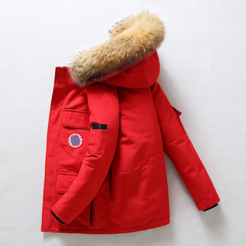 

90% Down Jacket Men Winter Jacket Men Fashion Thick Warm Parkas Fur White Duck Down Coats Casual Man Down Jackets