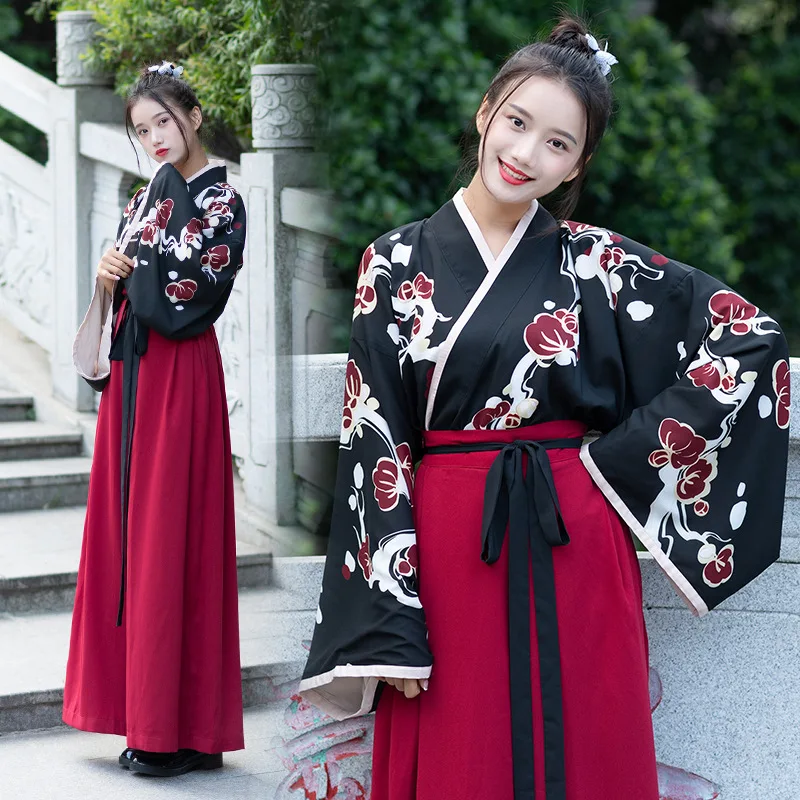 

Printing Dance Costumes Reform Hanfu Women Traditional Fairy Dress Folk Festival Outfit Singer Stage Performance Clothes DF1447