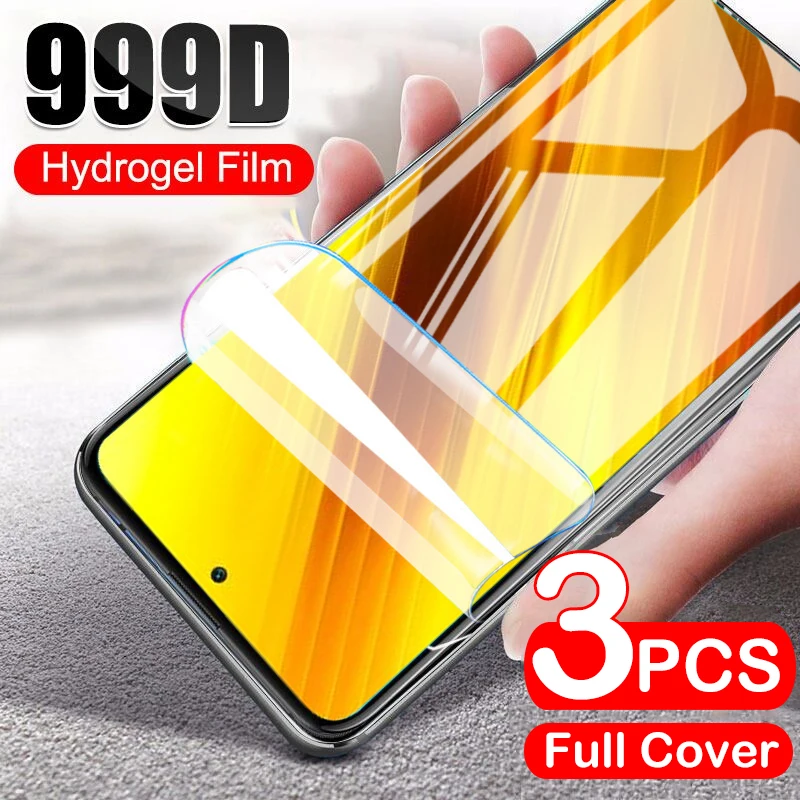 

Screen Protector Hydrogel Film For Xiaomi Mi 11 Note 10 Ultra 10T 9T 9 Lite Poco M3 X3 NFC Pocophone F3 F1 F2 Pro Note Glass