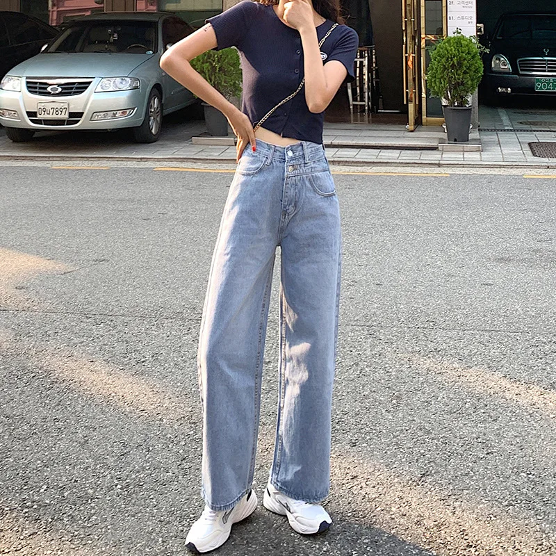 Женские джинсы весна-осень модные INS новые винтажные женские высокая талия