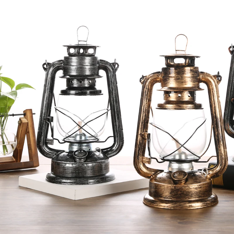 Керосиновая лампа в стиле ретро домашняя старая с маслом ностальгия лошадь для