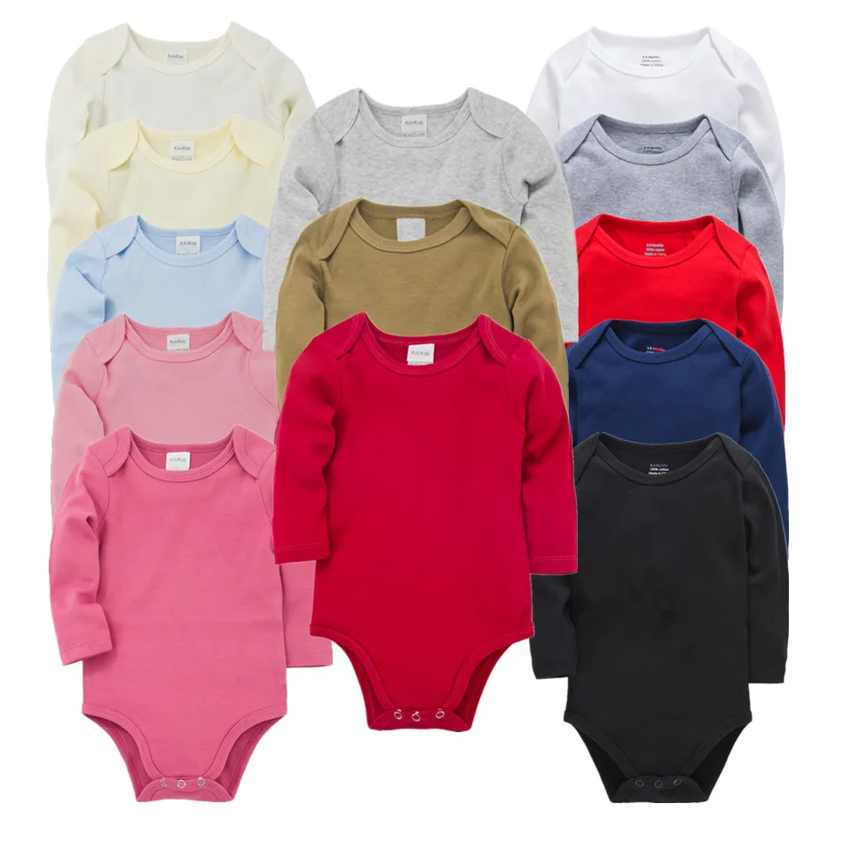 Kavkas Roupas Bebe De боди для новорожденных однотонный хлопковый Детский комбинезон с