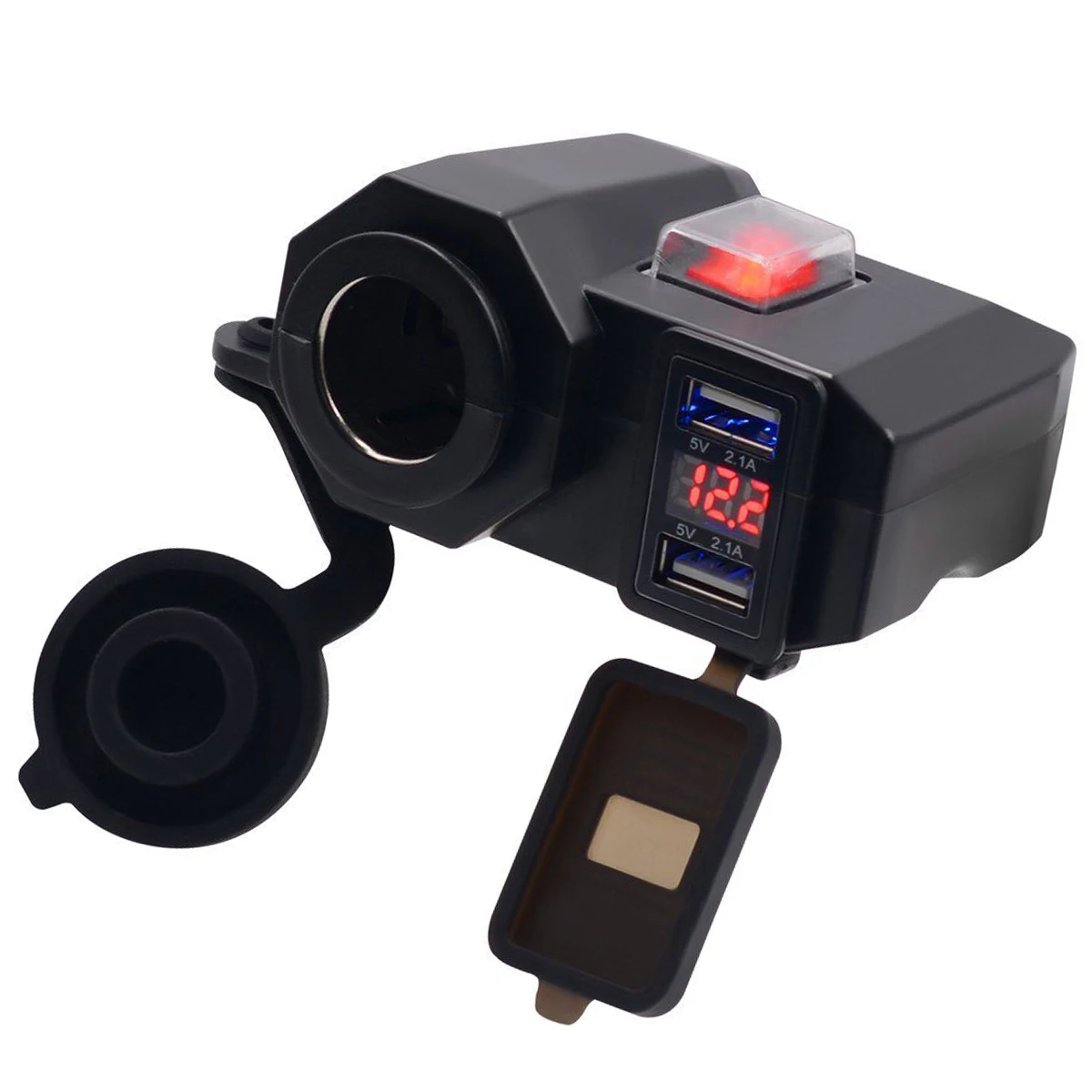 

5V2.1A Dual USB Port Charger Motorcycle USB Charger Motorbike Power Outlet Socket For All 12V Motorcycles ATV And Other Vehicles