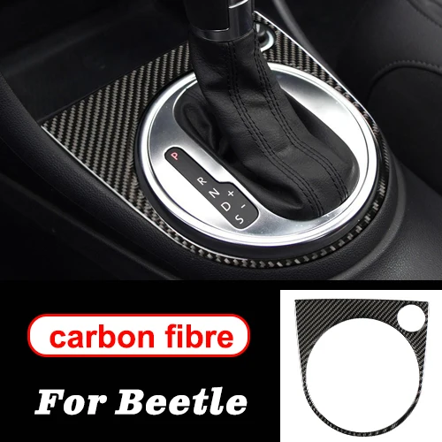 Gear Panel A Аксессуары для volkswagen beetle, внутренняя отделка из углеродного волокна, центральная консоль, дверная панель, рулевое колесо, наклейки для автомобиля, Стайлинг - Название цвета: Gear Panel A