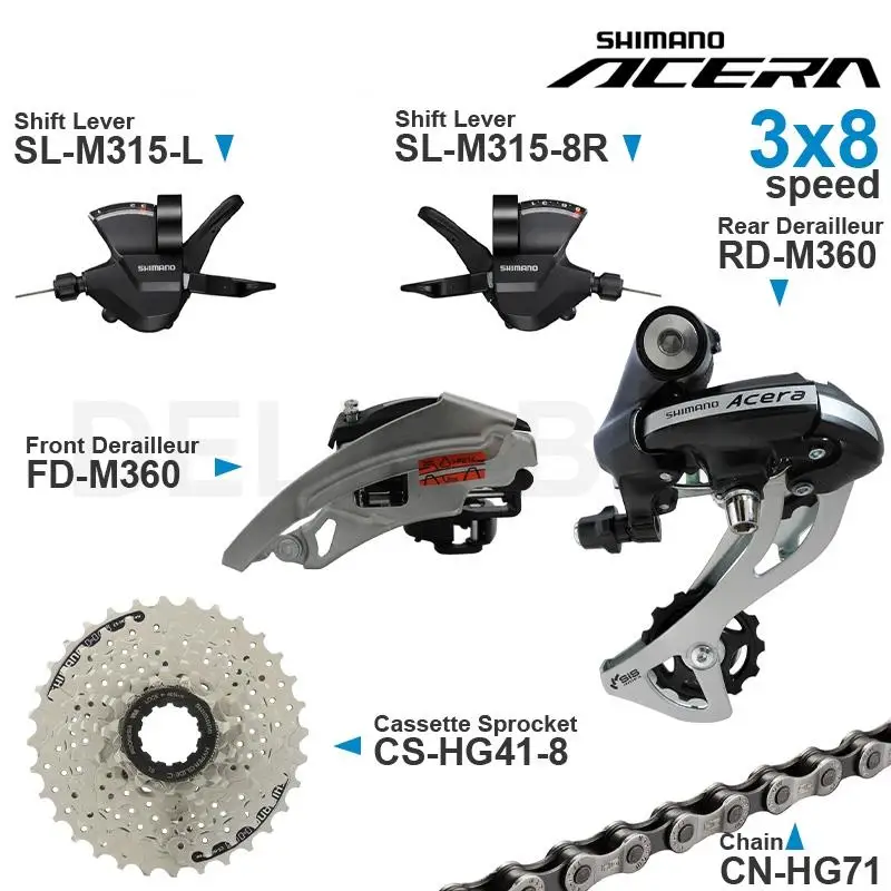 Переключатель передач SHIMANO ALTUS ACERA 3x 8 скоростей