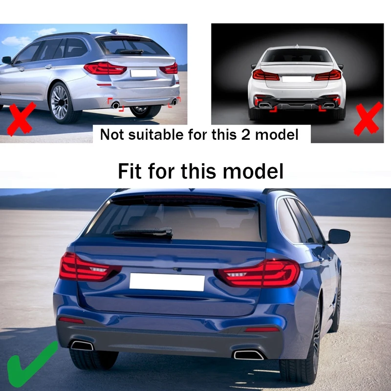 1 пара Автомобильный задний глушитель наконечник трубы накладка наклейка