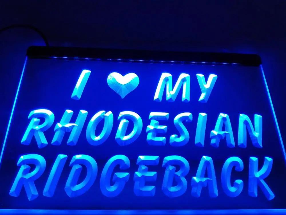 Обожаю мой родизийский риджбэк Nr светодиодный знак |
