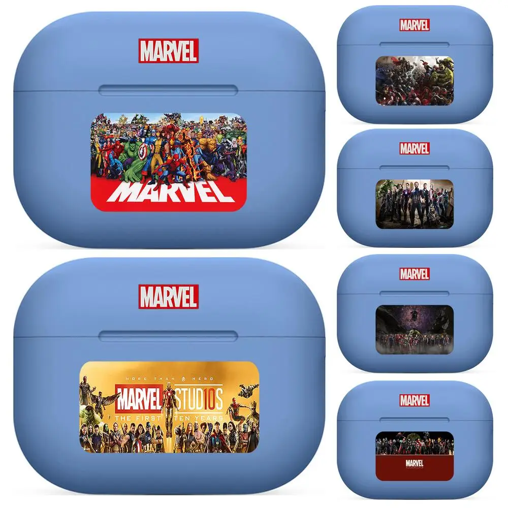 

2021 Marvel HD blue For Airpods pro 3 case Protective Bluetooth Wireless Earphone Cover For Air Pods airpod case air pod Cases 1