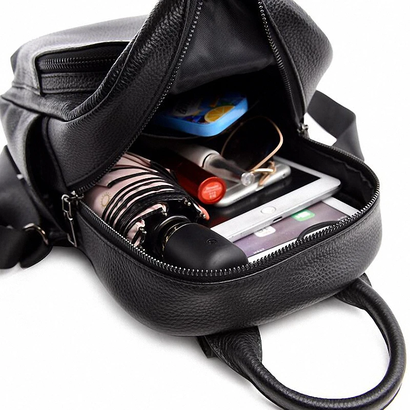 

Women's Backpack 2021 Travel Large Backpack Genuine Leather Handbag Schoolbag For Girls Women's bag Female Shoulder Back mochila