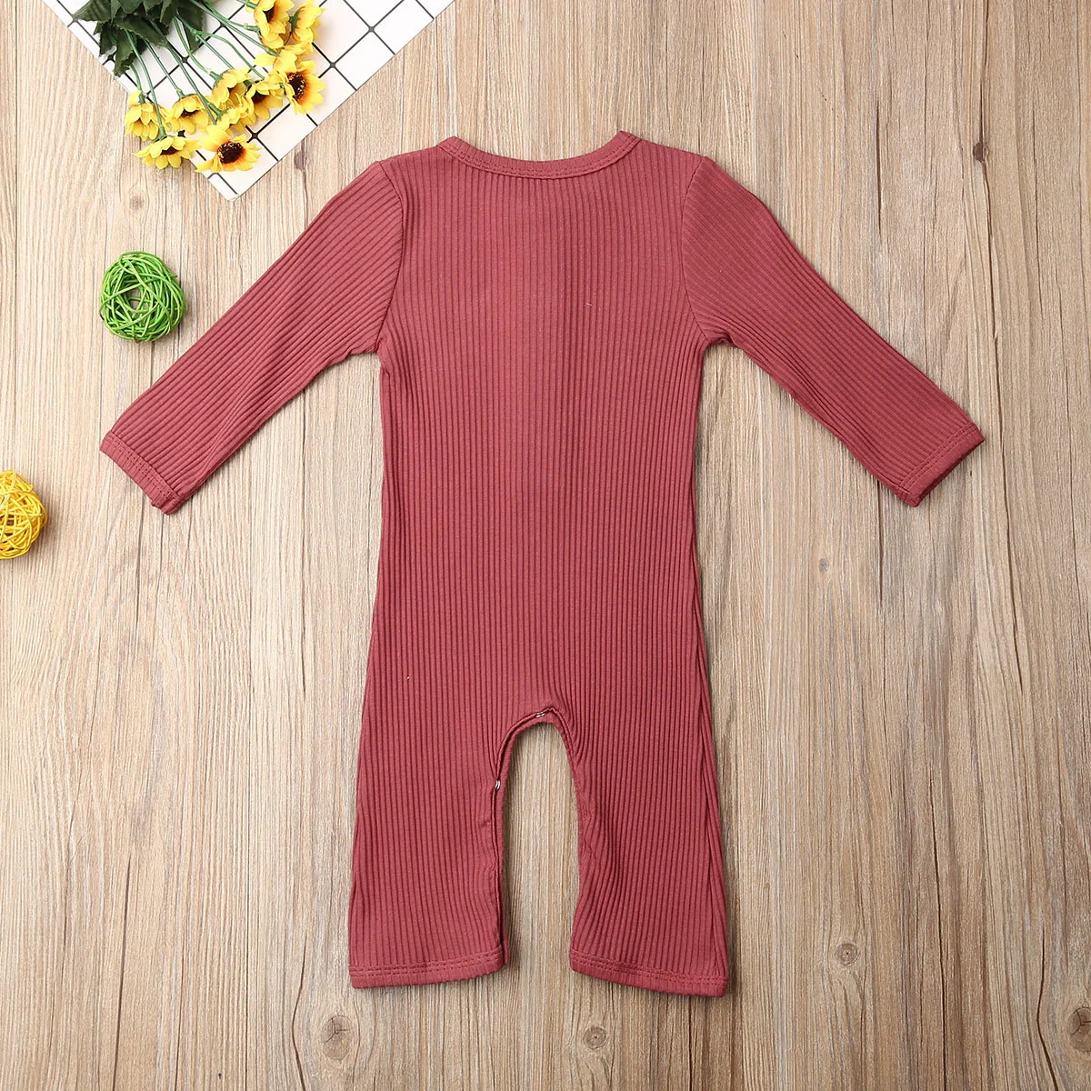 

Infant Baby Boy Girl Knitted Romper Long Sleeve O-Neck Cotton Jumpsuit Solid Color Unisex Baby Clothes Autumn Rompers 0-24M