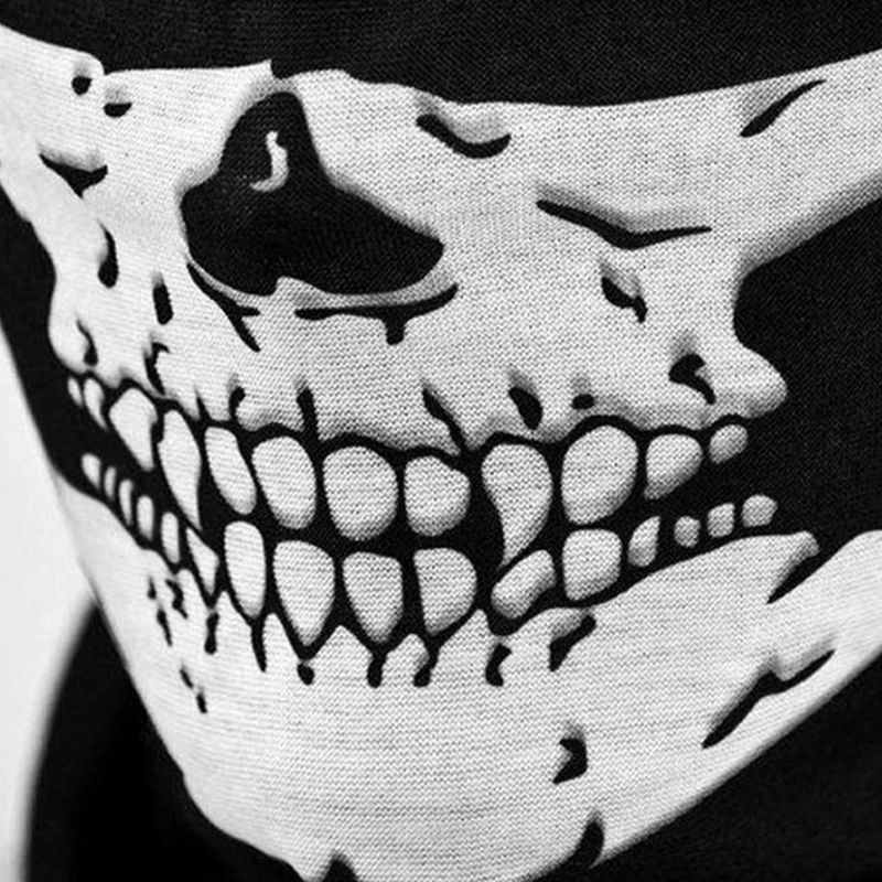 Ветронепроницаемый шарф-маска с изображением черепа, полузащитник шеи, призрак, шарфы для активного отдыха на открытом воздухе, скалолазания, походов, банданы 2021.