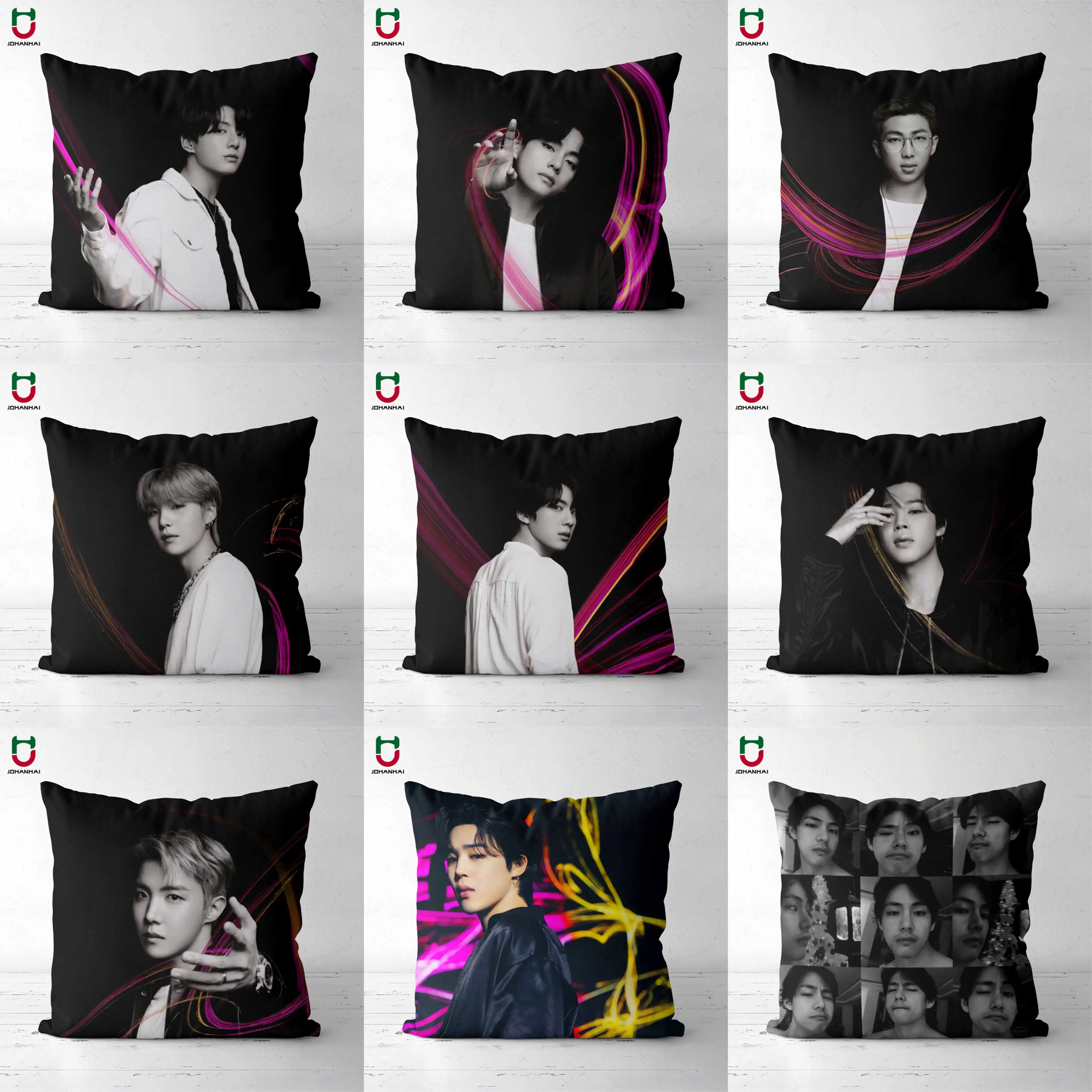 

Kpop Cushion Kpop Pillowcase Version DIY 49 Cushion Cover Square Poszewka 40x40CM 45x45CM