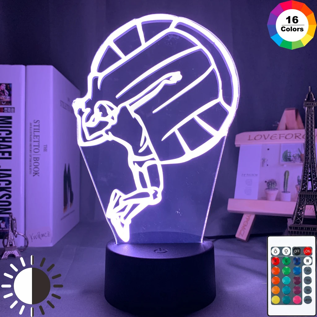 Акриловый светодиодный ночной Светильник Для женщин волейбол за Украшения в