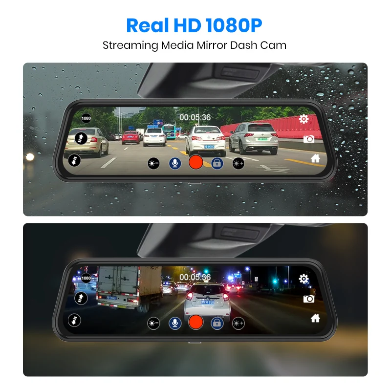 Junsun HD 1080P задняя + Передняя камера потоковое зеркало Автомобильный