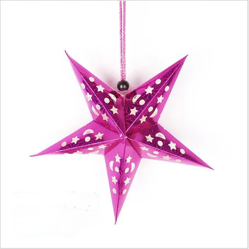 1 шт. рождественские украшения для домашний лазер звезда бумага Трехмерная