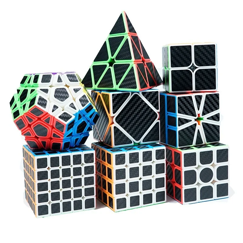 MeiLong наклейки из углеродного волокна волшебный куб Новая профессия 2x2 3x3x3 4x4x4