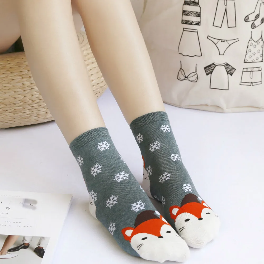 Женские носки из смешанного хлопка коллекция 2019 года рождественские для женщин