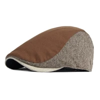 2020 cotton polyester and winter hat mens bailey british retro stitched for peaked adjustable thickened warm forward womens