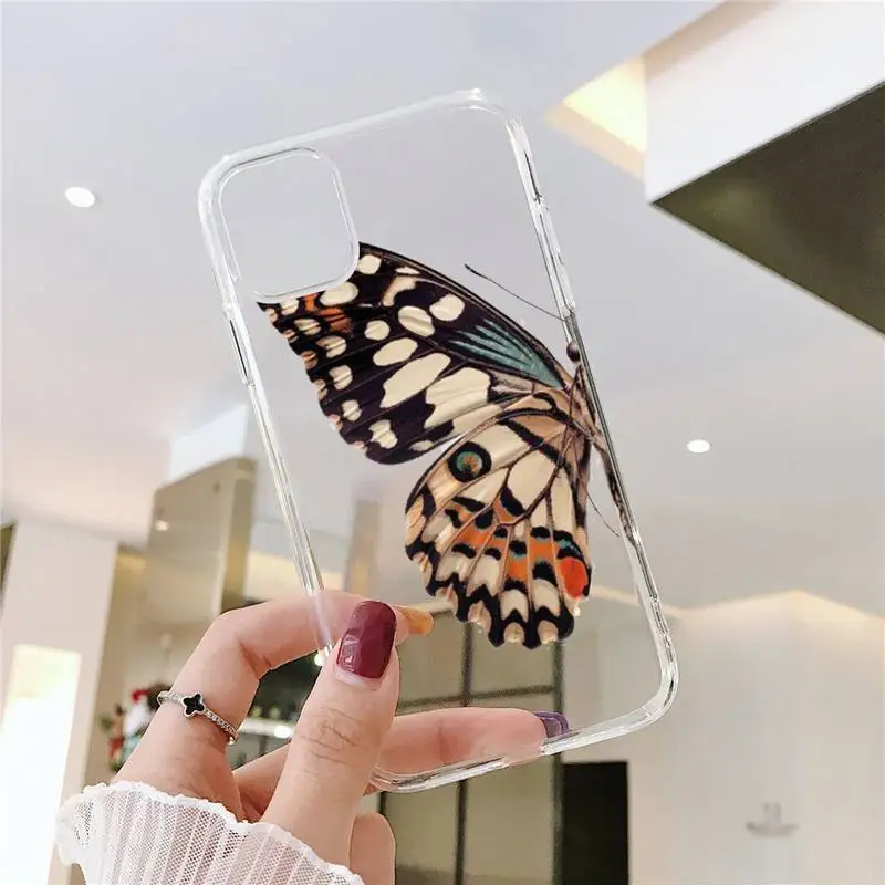 

Cute Butterfly Phone Case Transparent for iPhone 11 12 mini pro XS MAX 8 7 6 6S Plus X 5S SE 2020 XR