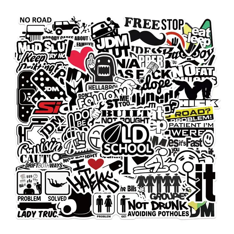 

10/30/50Pcs Funny Car Helmet Cartoon Stickers Waterproof Decal for Suitcase Car Classic Toy Kid Graffiti Stickers Diy Stationery