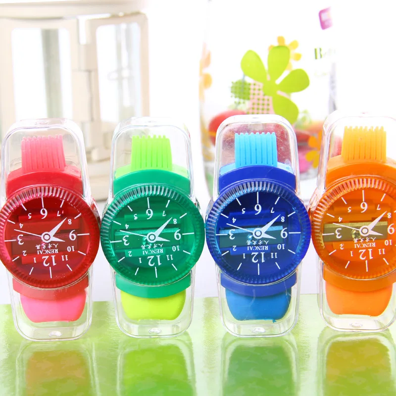 1 шт мини красочные точилки для карандашей шлифовальная машина с ластиками кисти