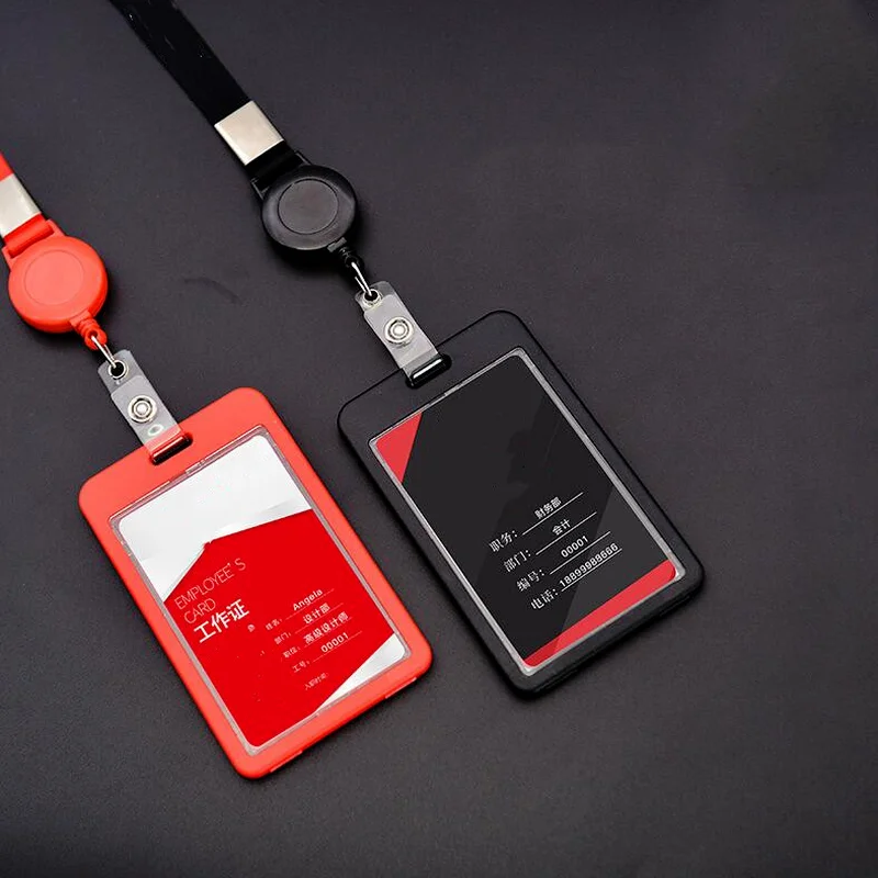 Простая накладка на бейдж чехол с выдвижным бейджем шнурок для студентов