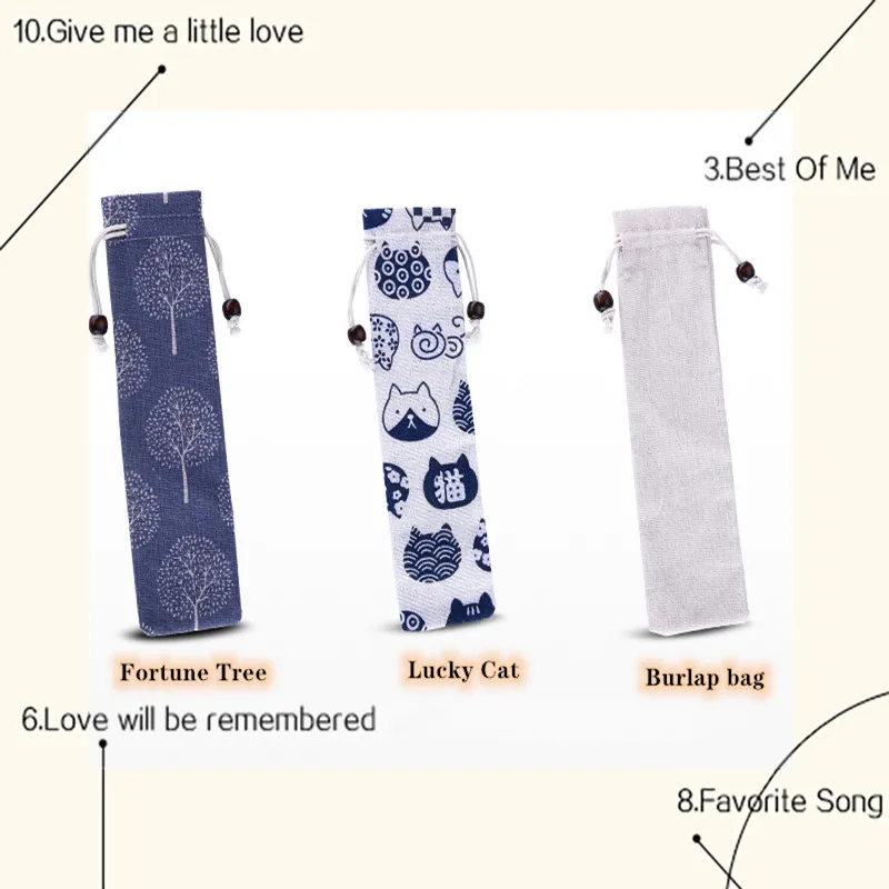 Набор Цветной столовой посуды из искусственной соломы сумка нержавеющей стали 304