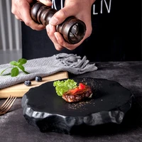 creative ceramic steak tableware nordic restaurant artistic conception dim sum irregular stone plate