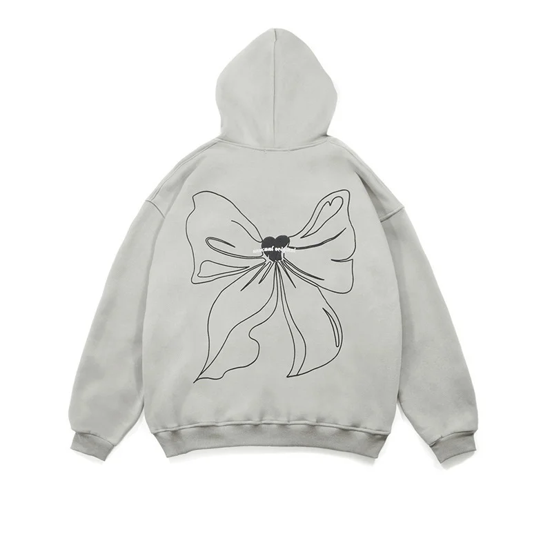 Женская толстовка на молнии с принтом в виде банта европейском и американском