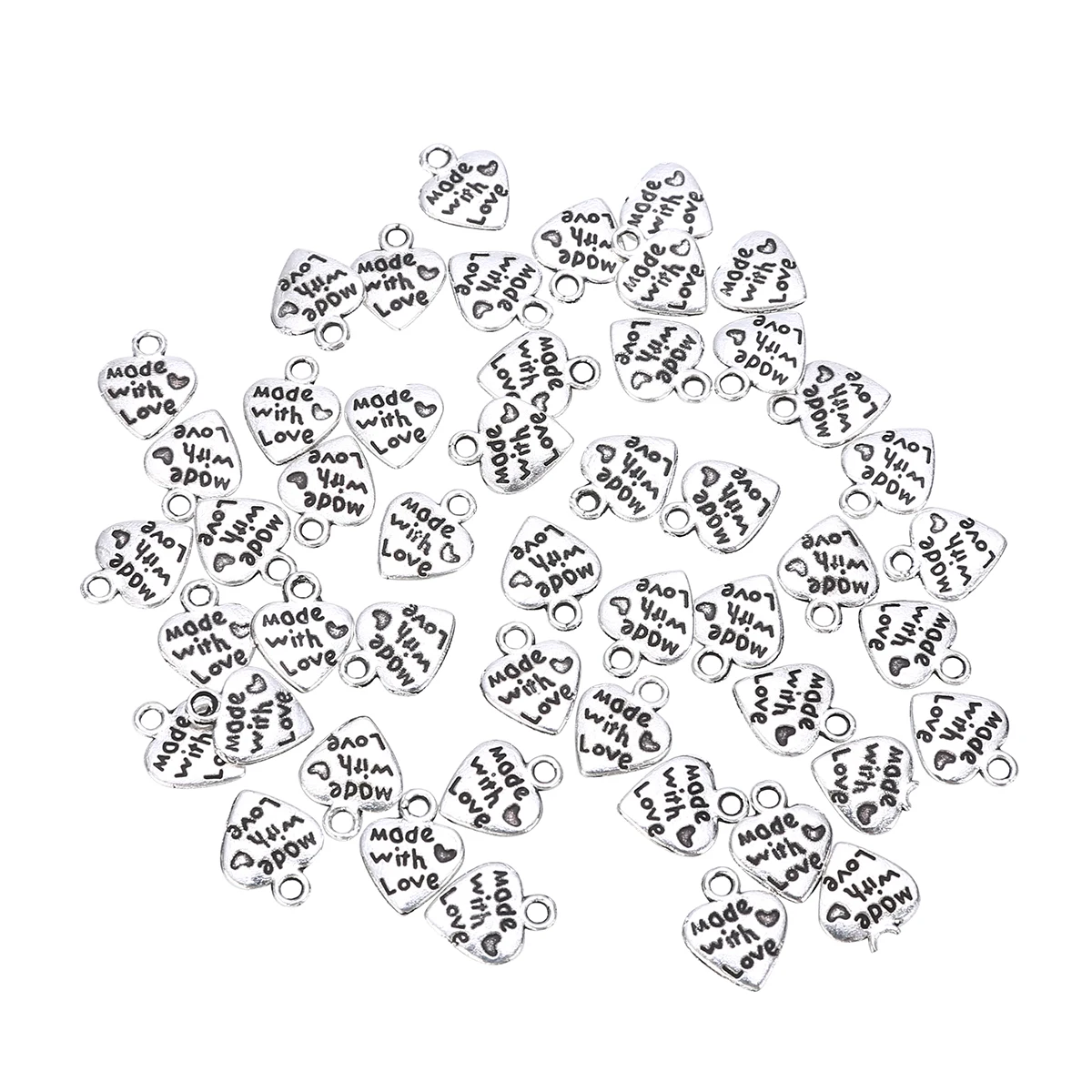50 шт. подвески в виде сердца из сплава | Украшения и аксессуары