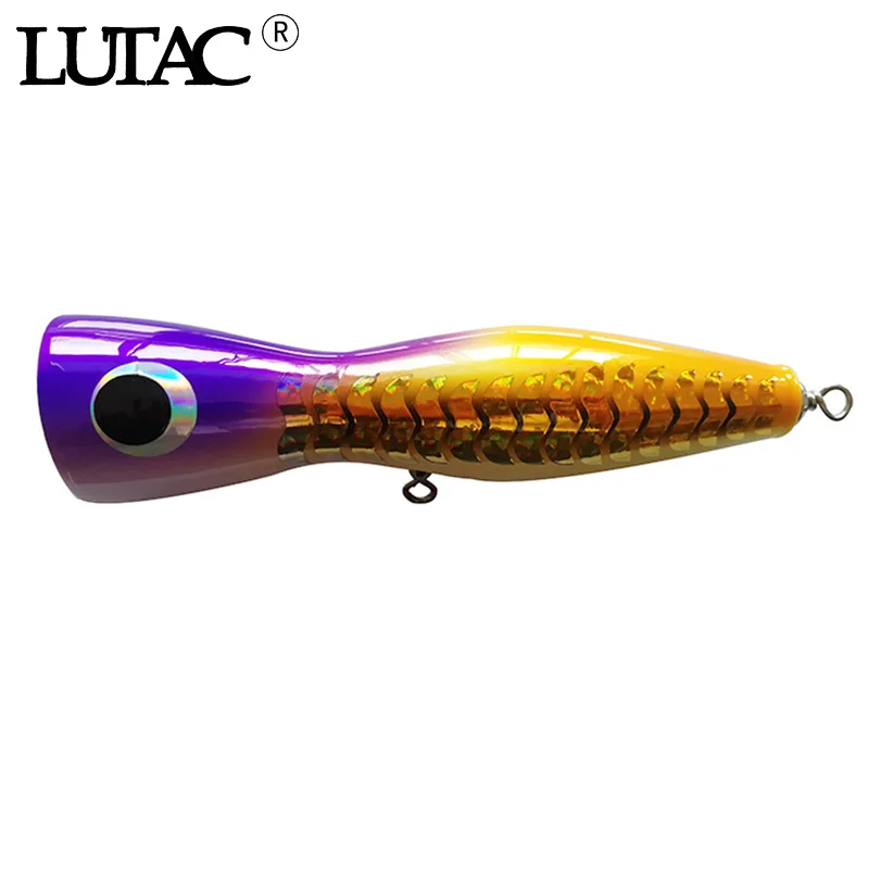 LUTAC деревянная приманка лодка рыболовная 180 мм 120 г Aretificial Popper морская большая