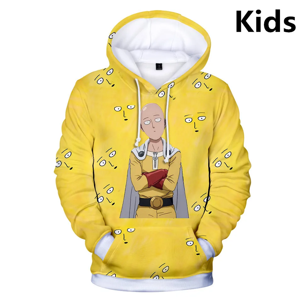 

Для детей от 3 до 14 лет, детские толстовки с капюшоном One Punch Man 3D со сплошным рисунком Одежда для мальчиков и девочек, толстовка, толстовки с ка...