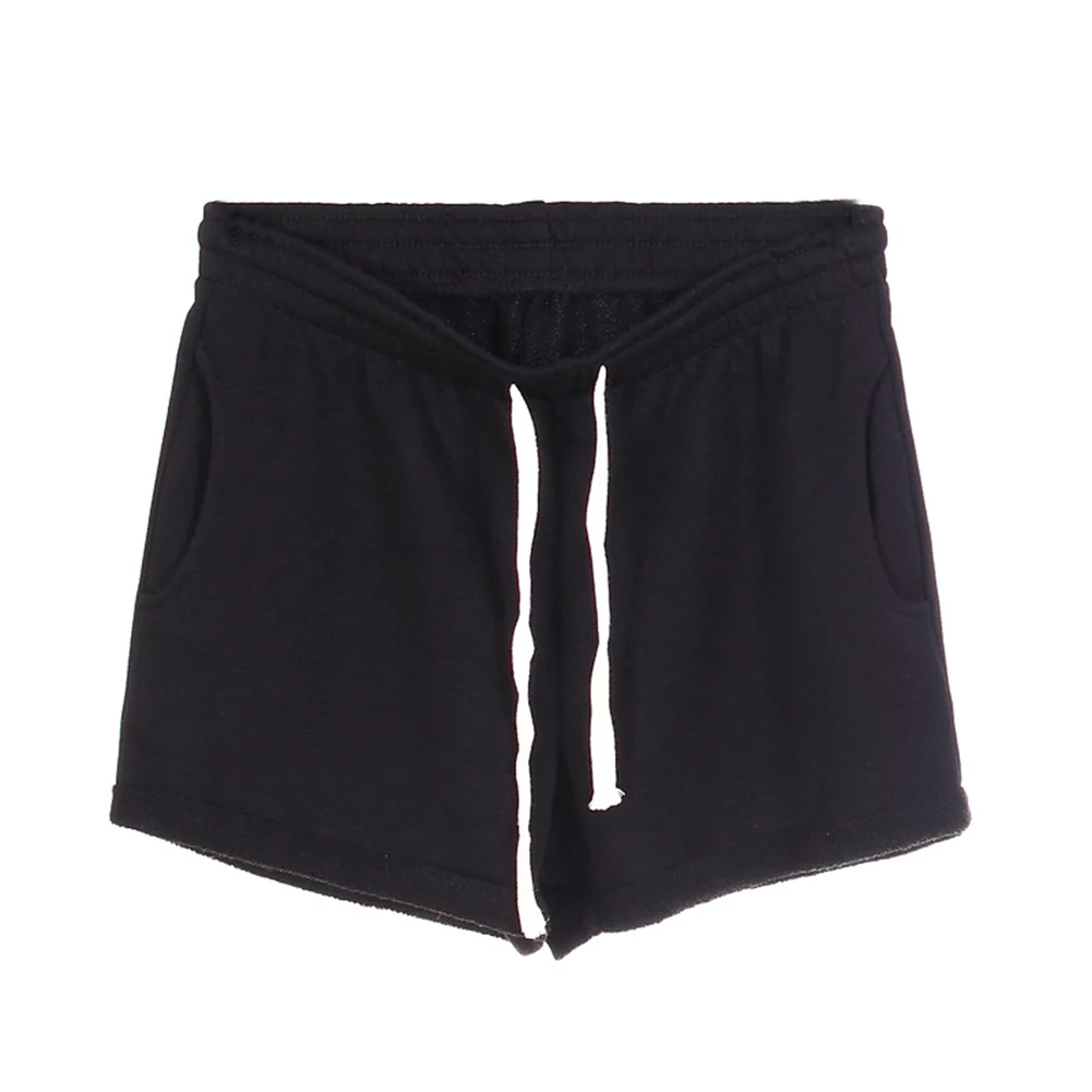 

Summer woman shorts Home Casual Loose Drawstring Pockets Middle Waist Wide Legs Shorts shorts for women