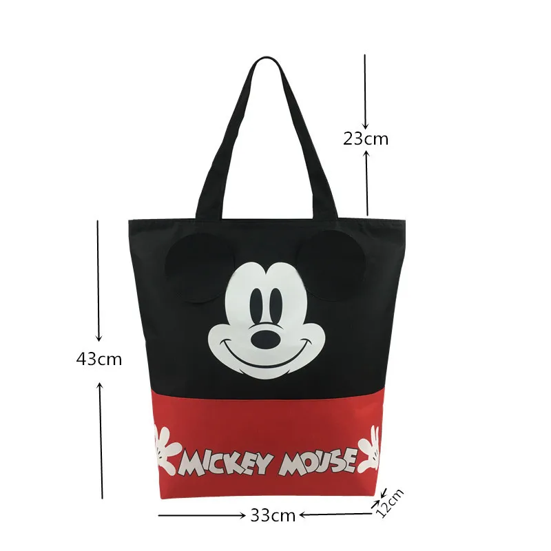 Disney cartoon Mickey mouse Женская Холщовая Сумка через плечо вместительная портативная
