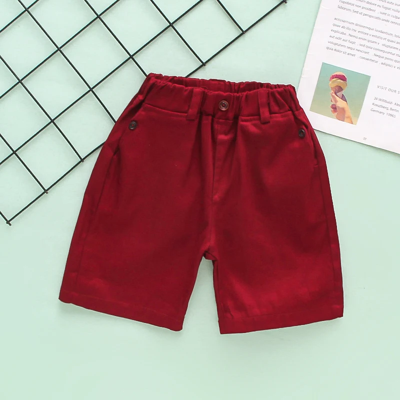 

Модные шорты для мальчиков, детская одежда, летняя одежда для мальчиков, детские красные повседневные шорты для детей