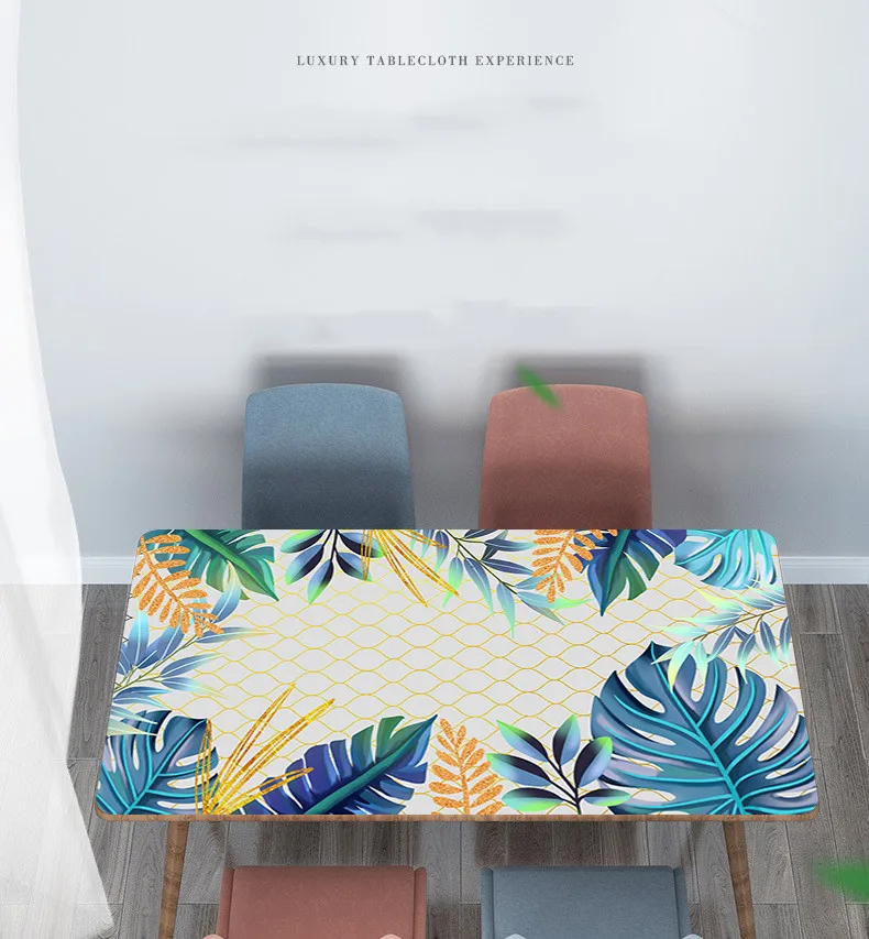 Новинка 2021 г. милые водонепроницаемые чехлы для стола с рисунком растений