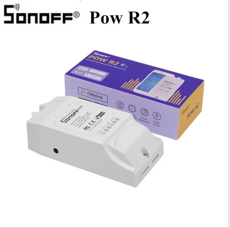 Интеллектуальный выключатель света SONOFF 16A Pow R2 умный дом переключатель Wi Fi с