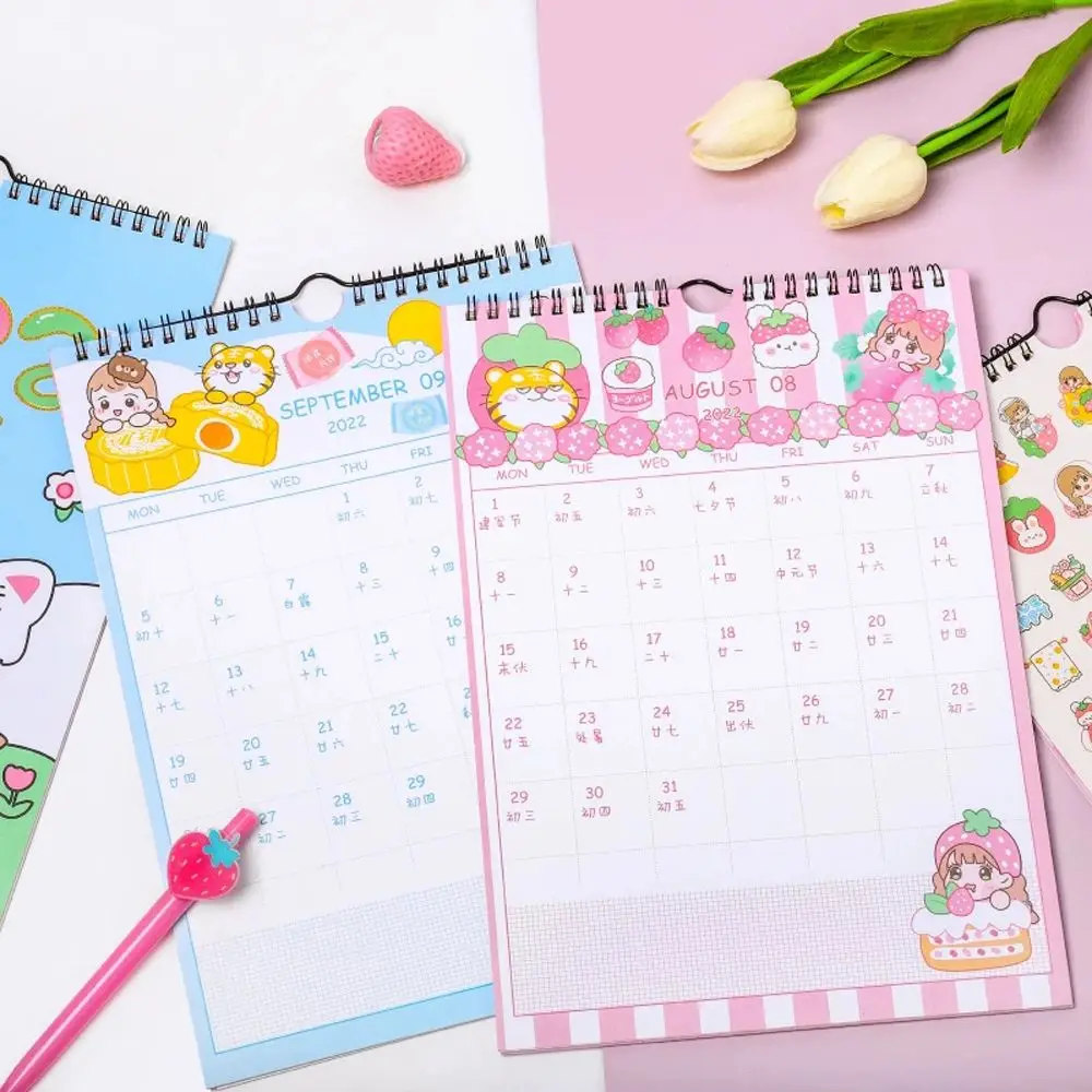 

Органайзер, планировщик расписания, флип-календарь, настенное украшение, настенный календарь 2022, подвесной календарь, мультяшный календарь