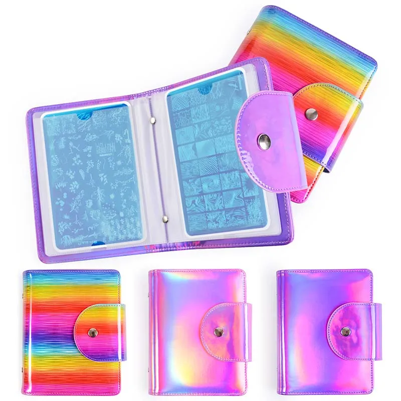 Голографический градиентный цветной чехол для штамповки лазерная Серебристая