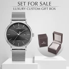 Часы наручные NAVIFORCE Мужские кварцевые, брендовые Простые Стальные сетчатые водонепроницаемые с коробкой