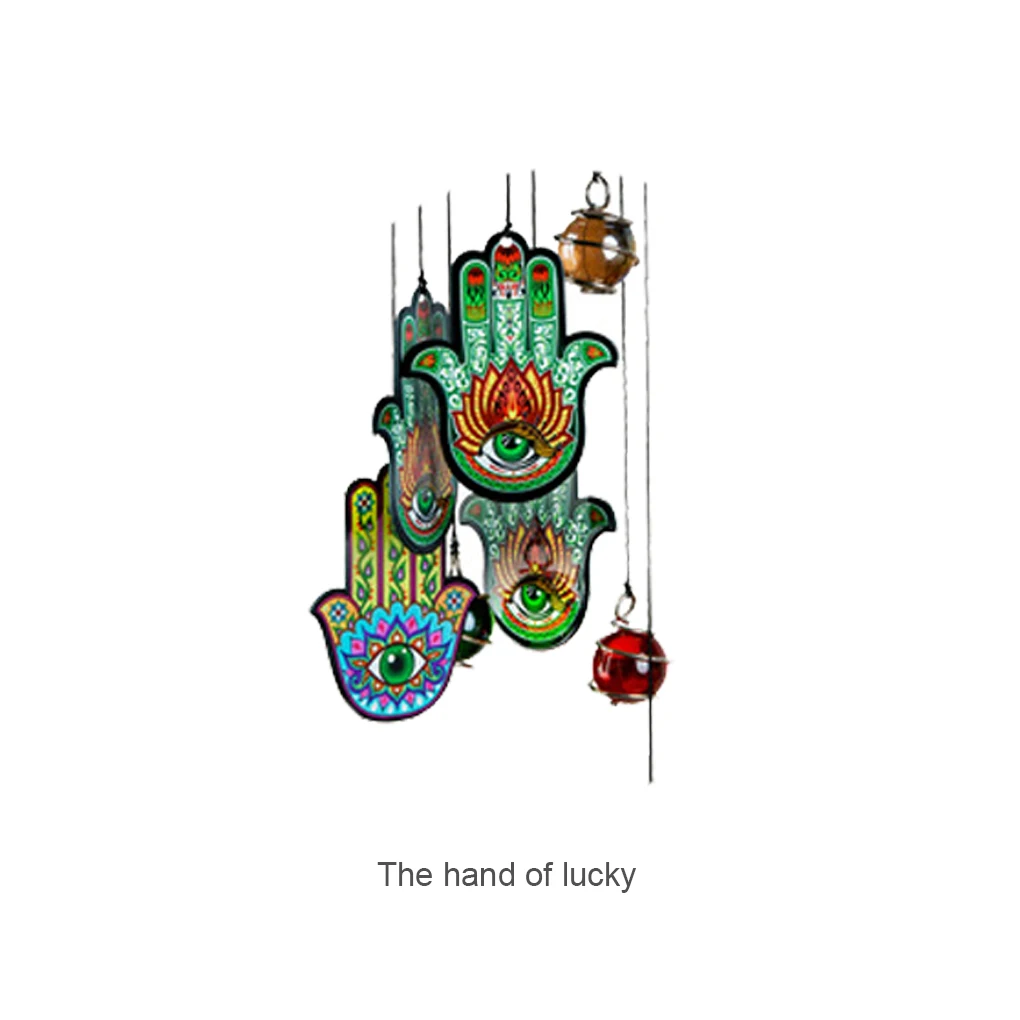 

Large Wind Chimes Printed Iron Metal Pendant Rainbow Catcher Handmade Garden Window Curtain Chandelier Decor Big Windchimes