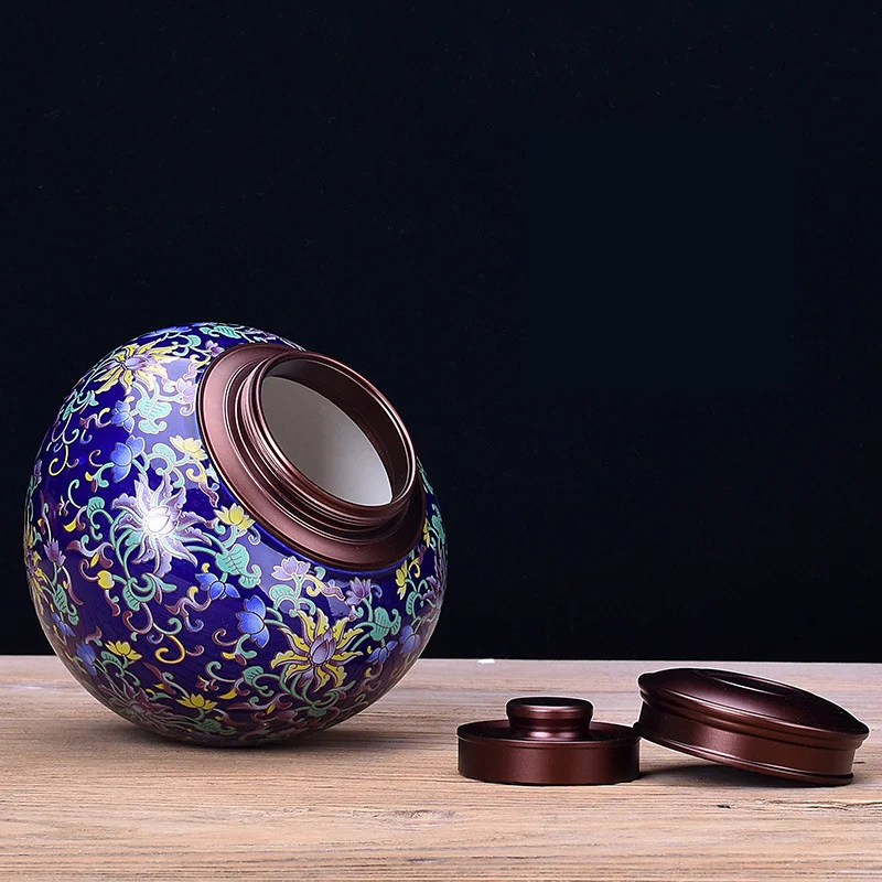 Керамическая s чайная коробка винтажная в китайском стиле контейнер для еды