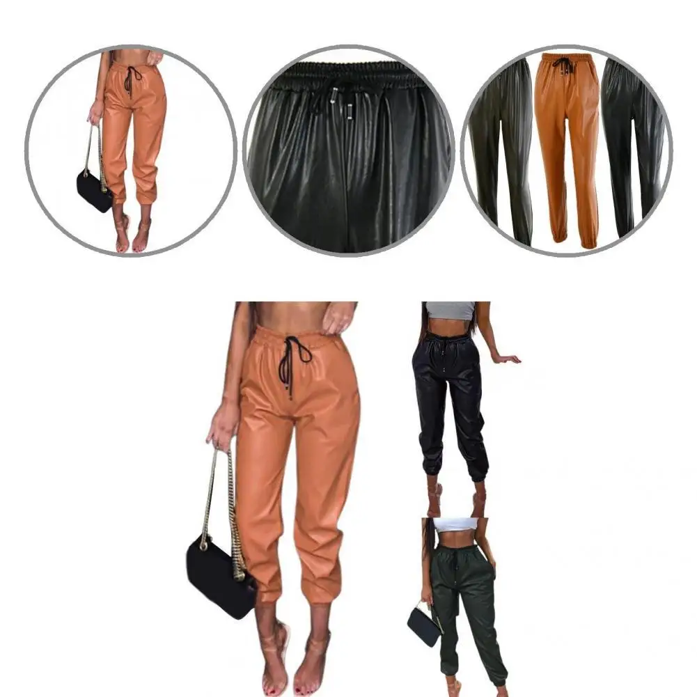 

Lady Sporty Stretchy Loose-fitting Trousers Bottoms Sweatpants Ankle Tied for Sports