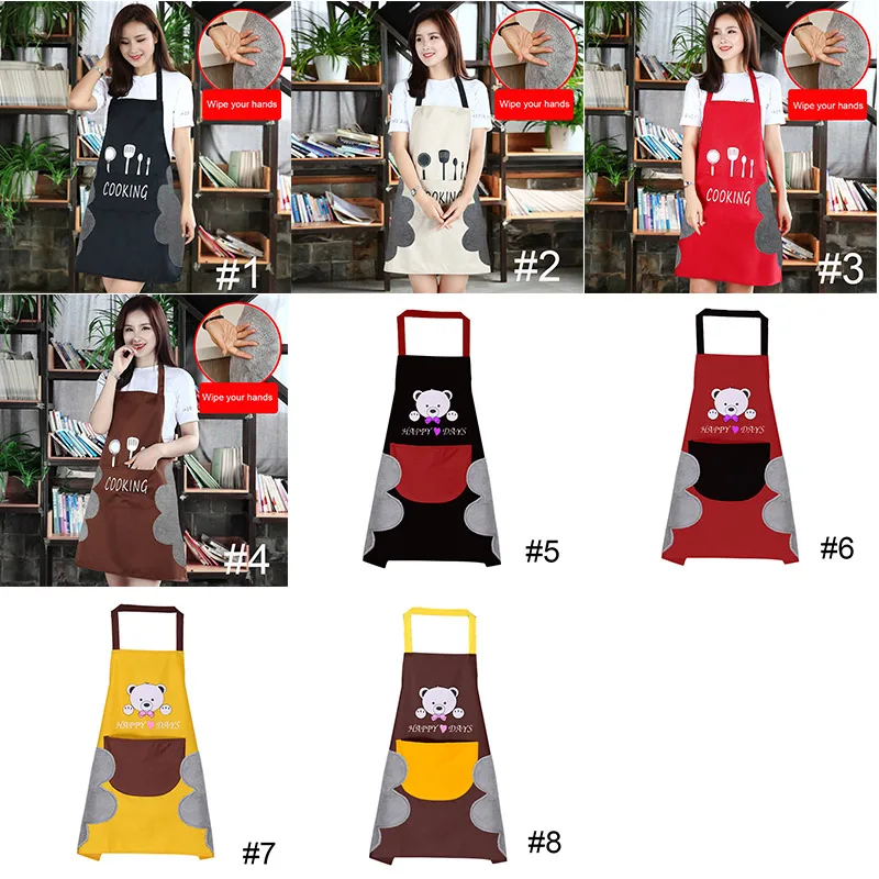 Кухонный водонепроницаемый фартук со стираемыми ручками нескользящий