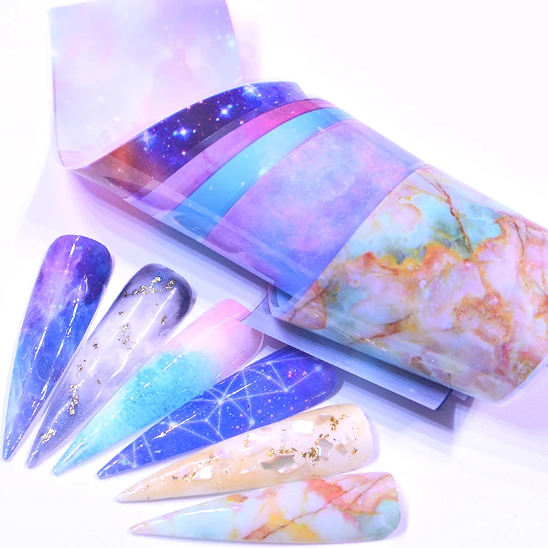 

WUF Flower butterfly Nail Art Holographic Foil Decoration Wrap Transfer Nail Art Foils Transfer Holographic Foil sticker