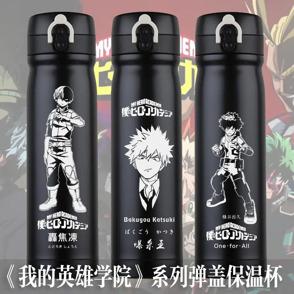 

My Hero Academia Theme Thermos Saitama Pure Color Mugs Cup Travel Mug Watercup Kitchen Fans Gift